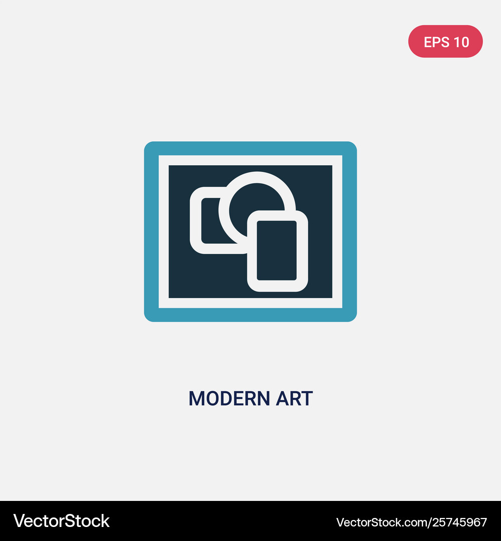 Two color modern art icon from museum concept Vector Image
