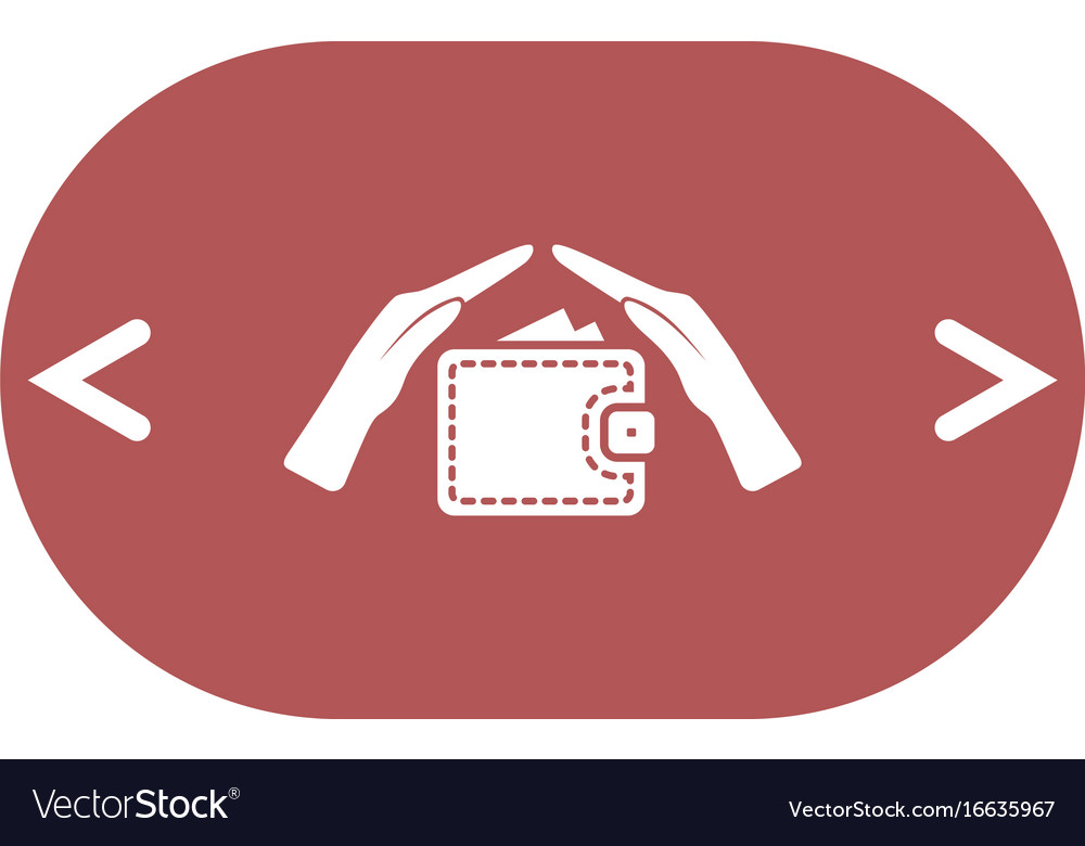 Wallet and hands web icon design