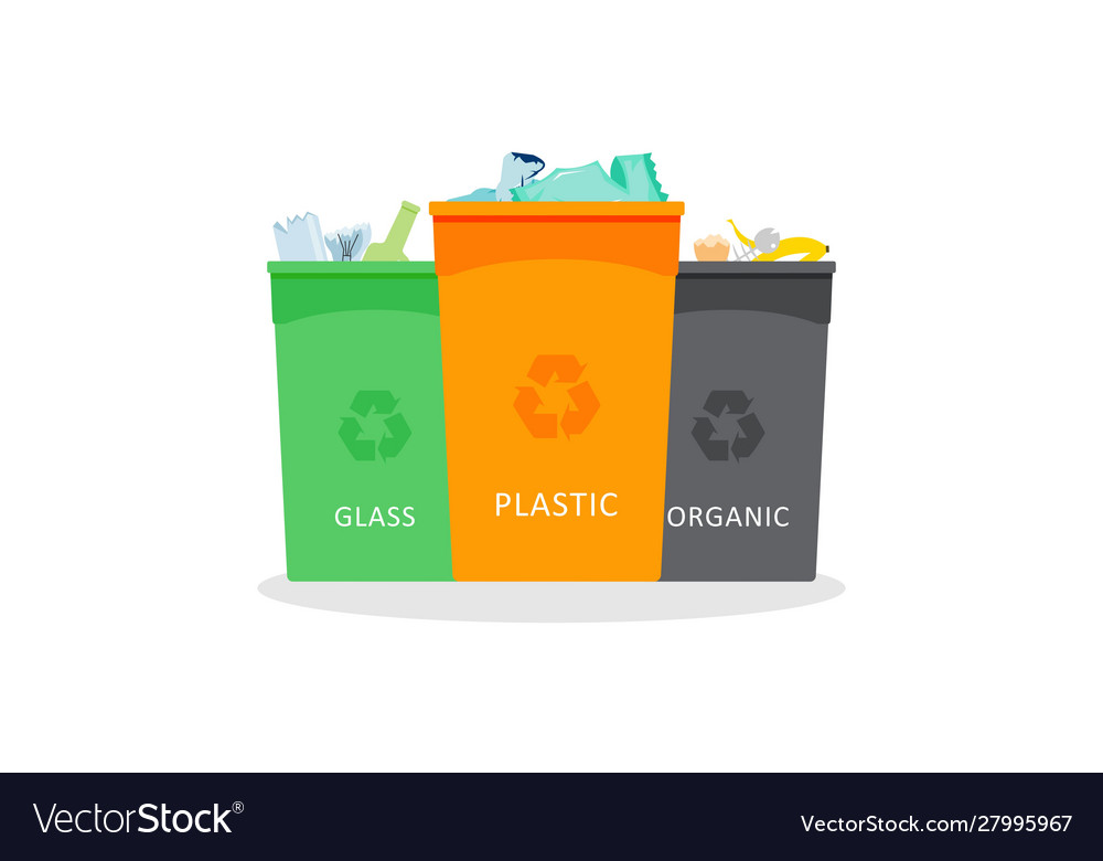 Web page design recycling garbage Vector Image Web page design recycling garbage