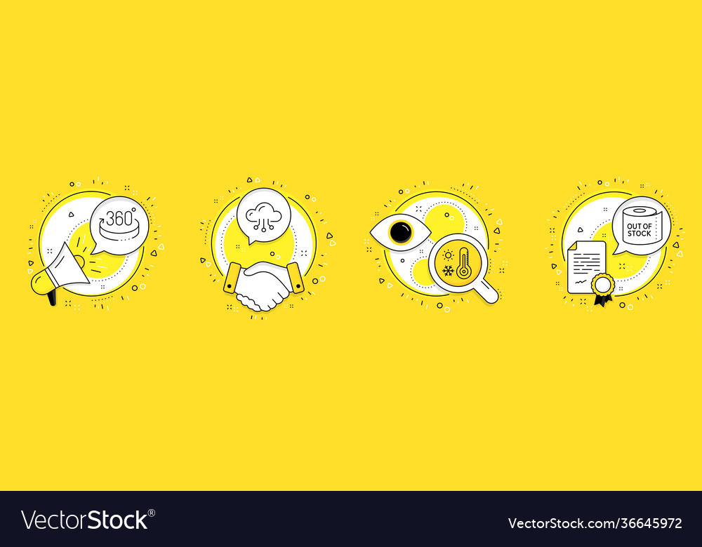 360 degrees cloud computing and weather vector image 360 degrees cloud computing and weather