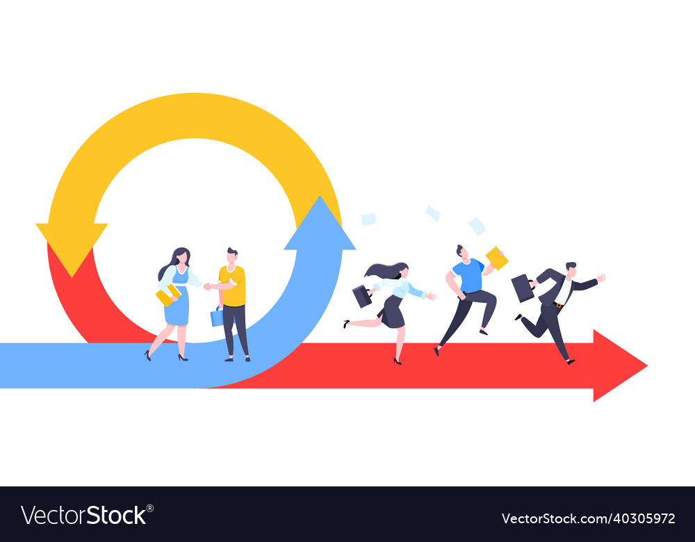 Agile development methodology business concept vector image Agile development methodology business concept