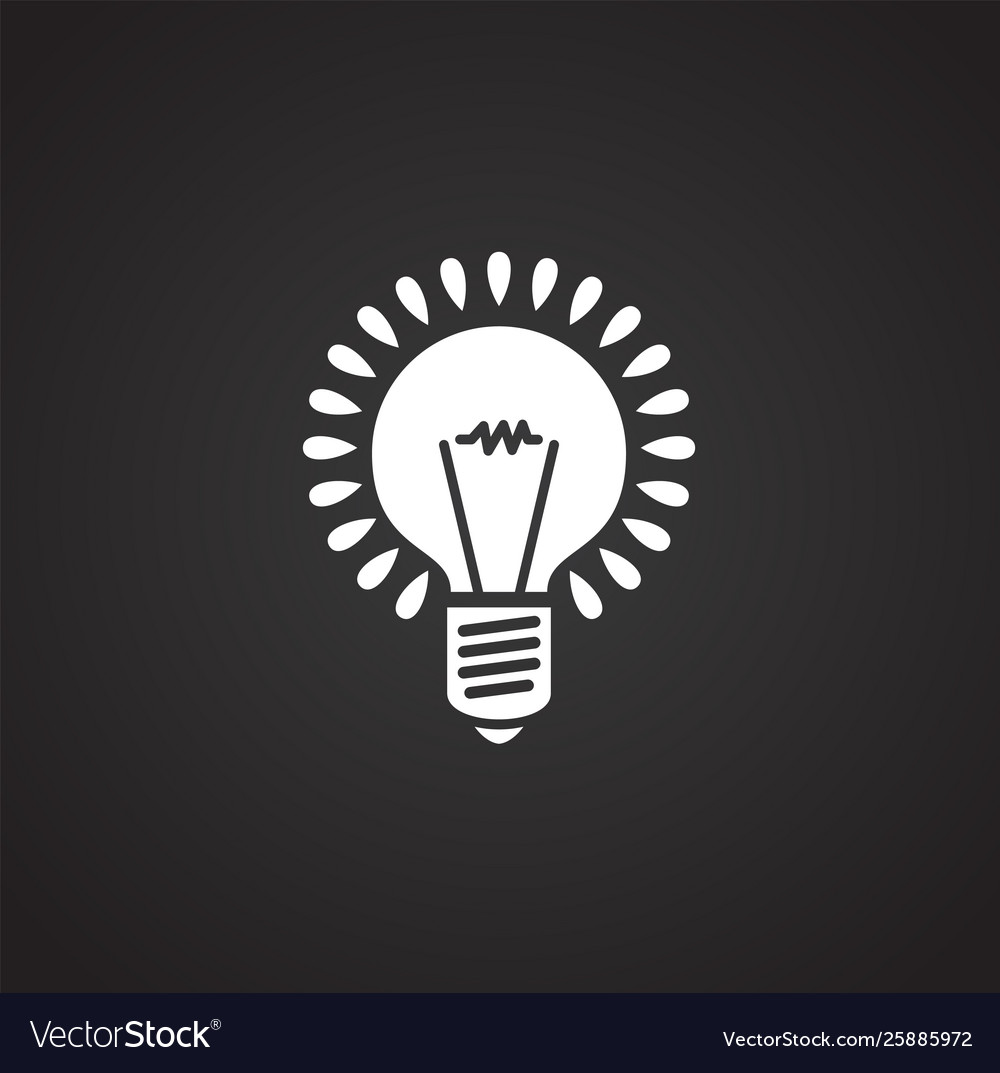 Bulb icon on background for graphic and web design vector image Bulb icon on background for graphic and web design