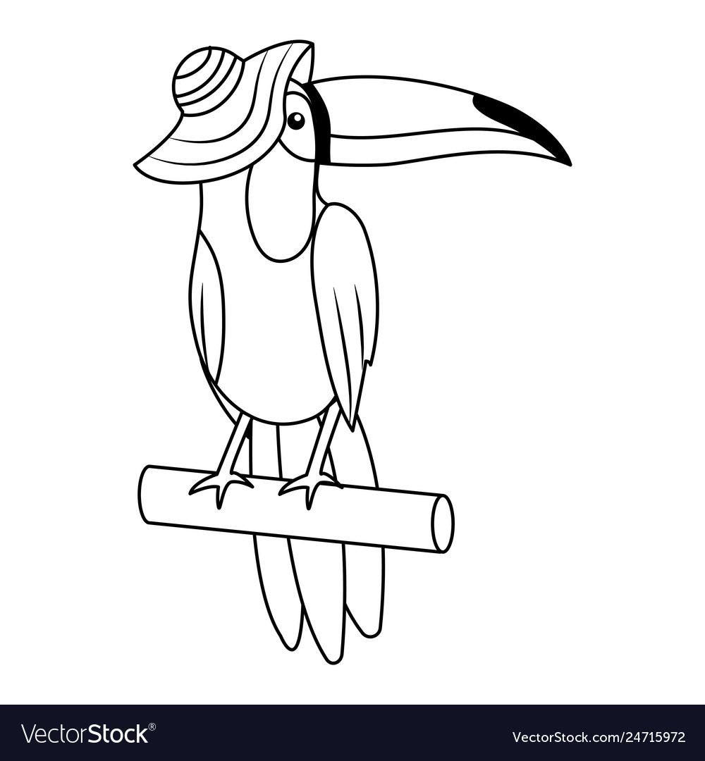 Cute tucano cartoon Royalty Free Vector Image - VectorStock