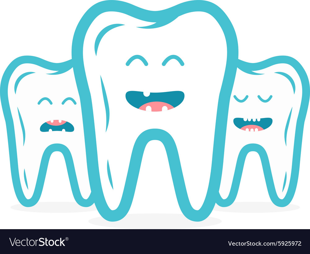 Dental collection with teeth characters