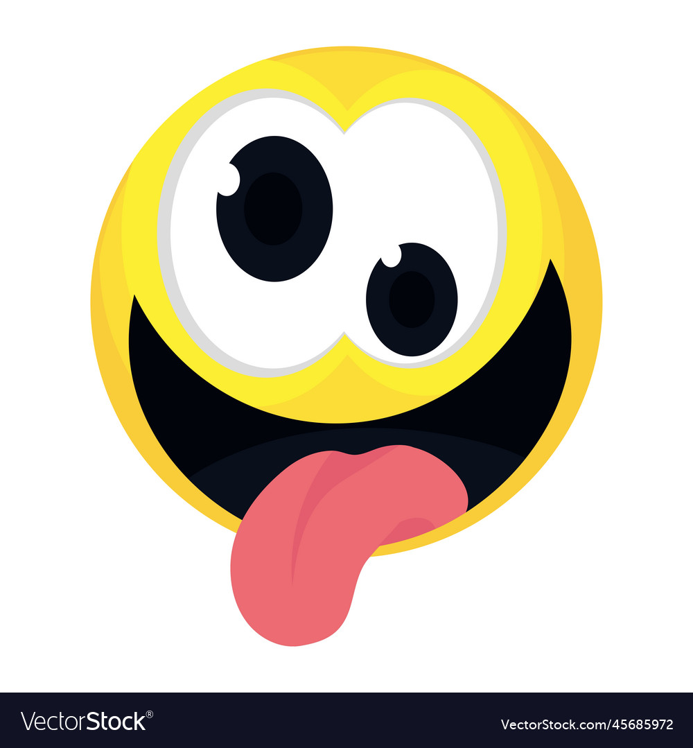 Funny emoticon icon Royalty Free Vector Image - VectorStock