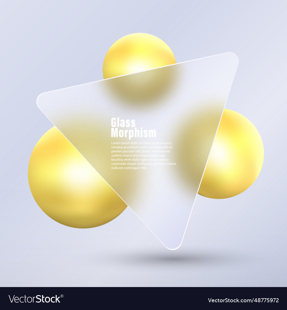 Glass morphism background triangular banner