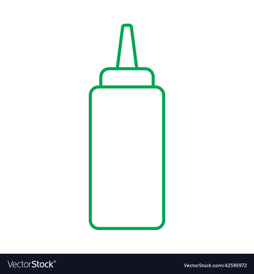 Green ketchup or mustard squeeze bottle