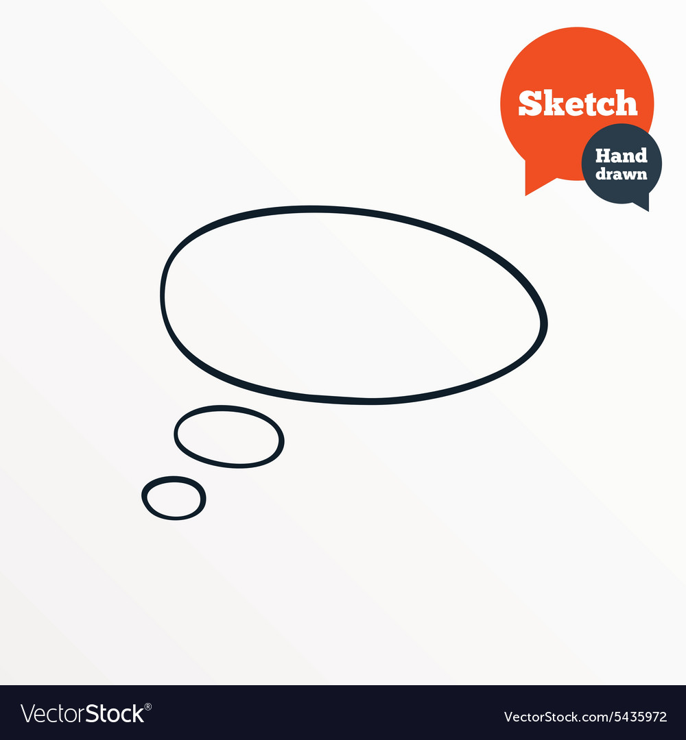 Hand drawn speech bubble talk symbol