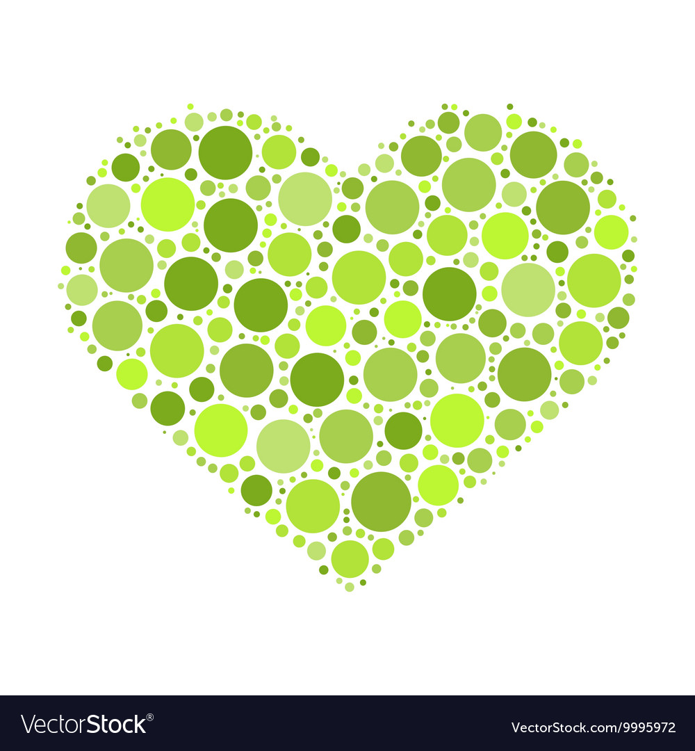 Heart mosaic of dots Royalty Free Vector Image