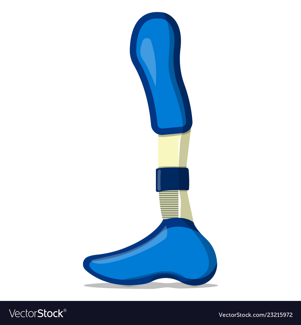 Leg prosthesis logo and icon cyber vector image Leg prosthesis logo and icon cyber