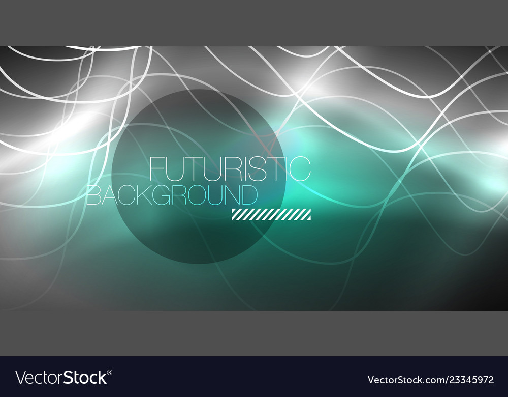Neon lines wave background abstract composition Vector Image Neon lines wave background abstract composition
