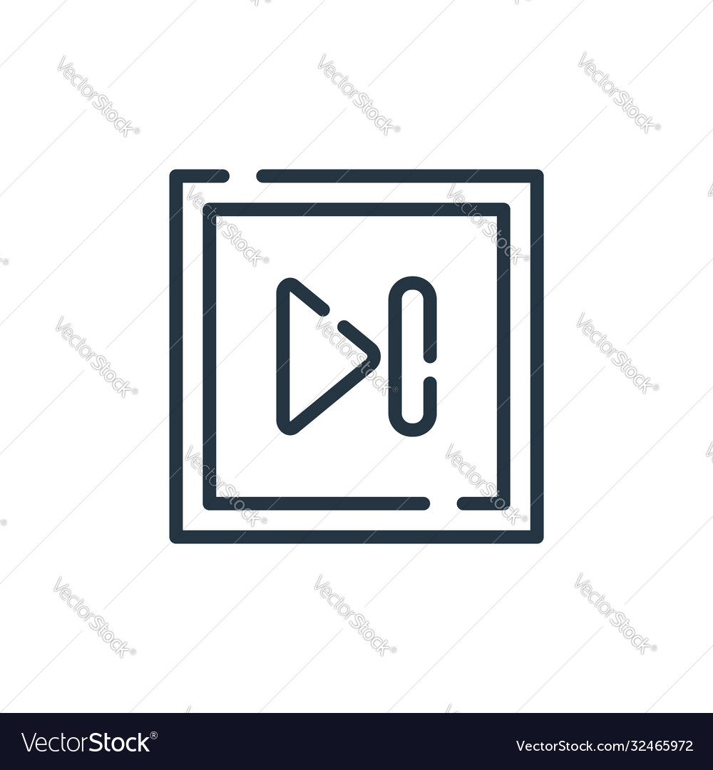 Next icon editable stroke linear symbol vector image Next icon editable stroke linear symbol