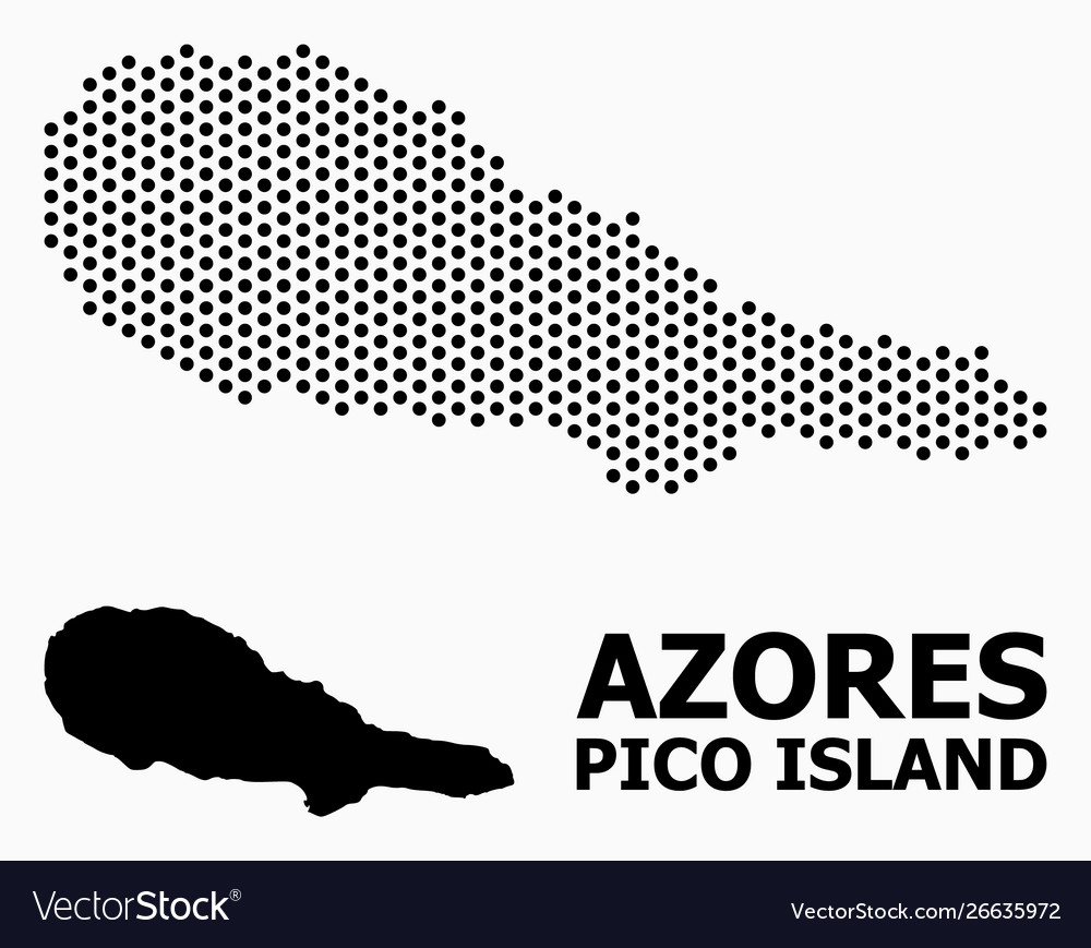 Pixel pattern map pico island vector image Pixel pattern map pico island