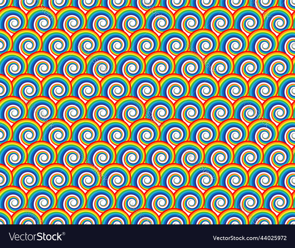 Rainbow pattern seamless colorful background vector image Rainbow pattern seamless colorful background
