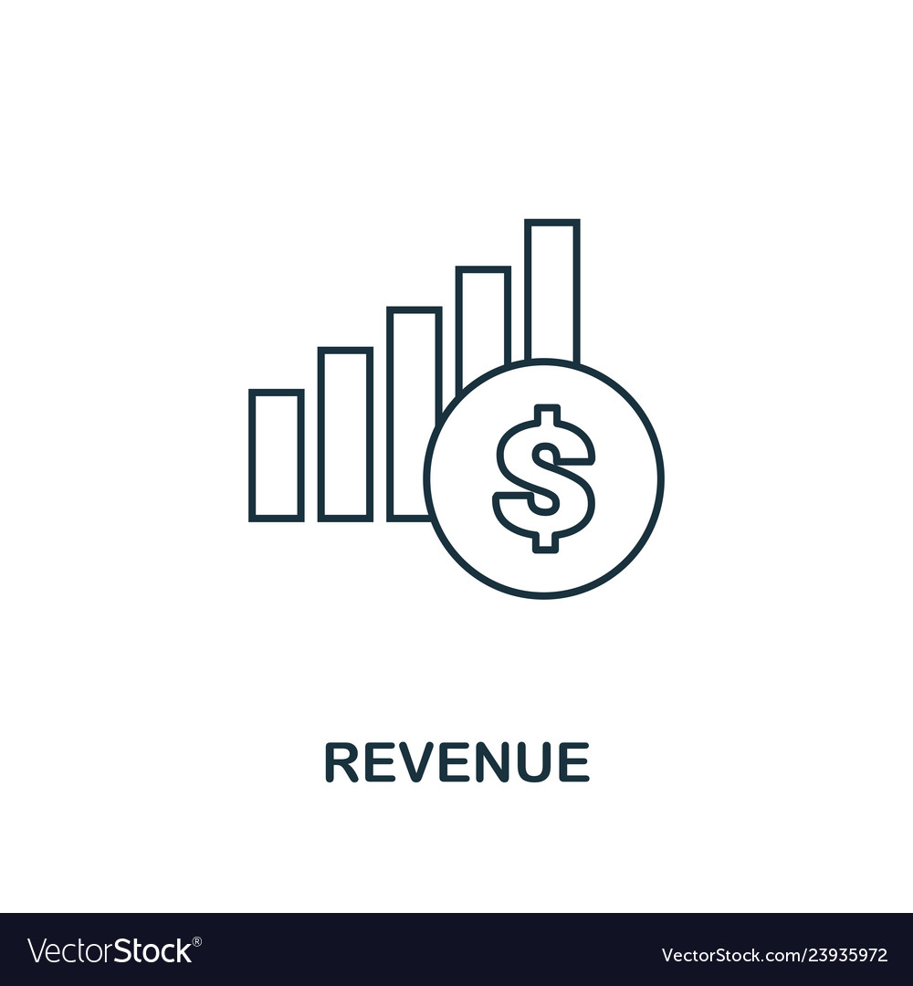 Revenue outline icon thin line element from Vector Image Revenue outline icon thin line element from