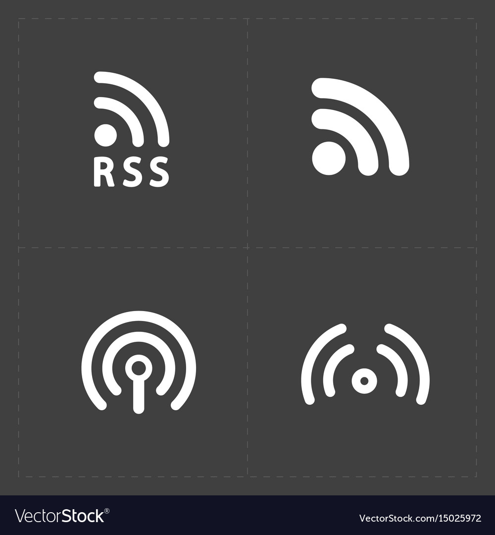 Rss sign icons feed symbols