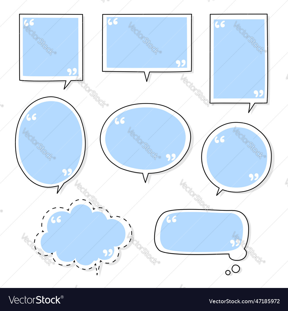 Speech bubble balloon with quotation marks vector image Speech bubble balloon with quotation marks