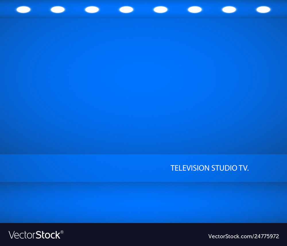 Studio background empty blue Royalty Free Vector Image