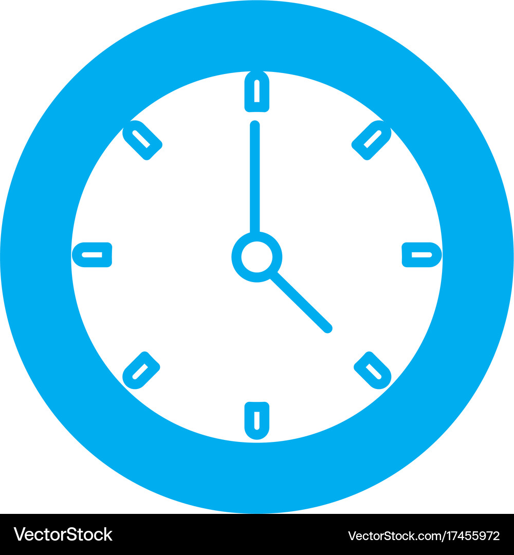 Wall clock isolated Royalty Free Vector Image - VectorStock
