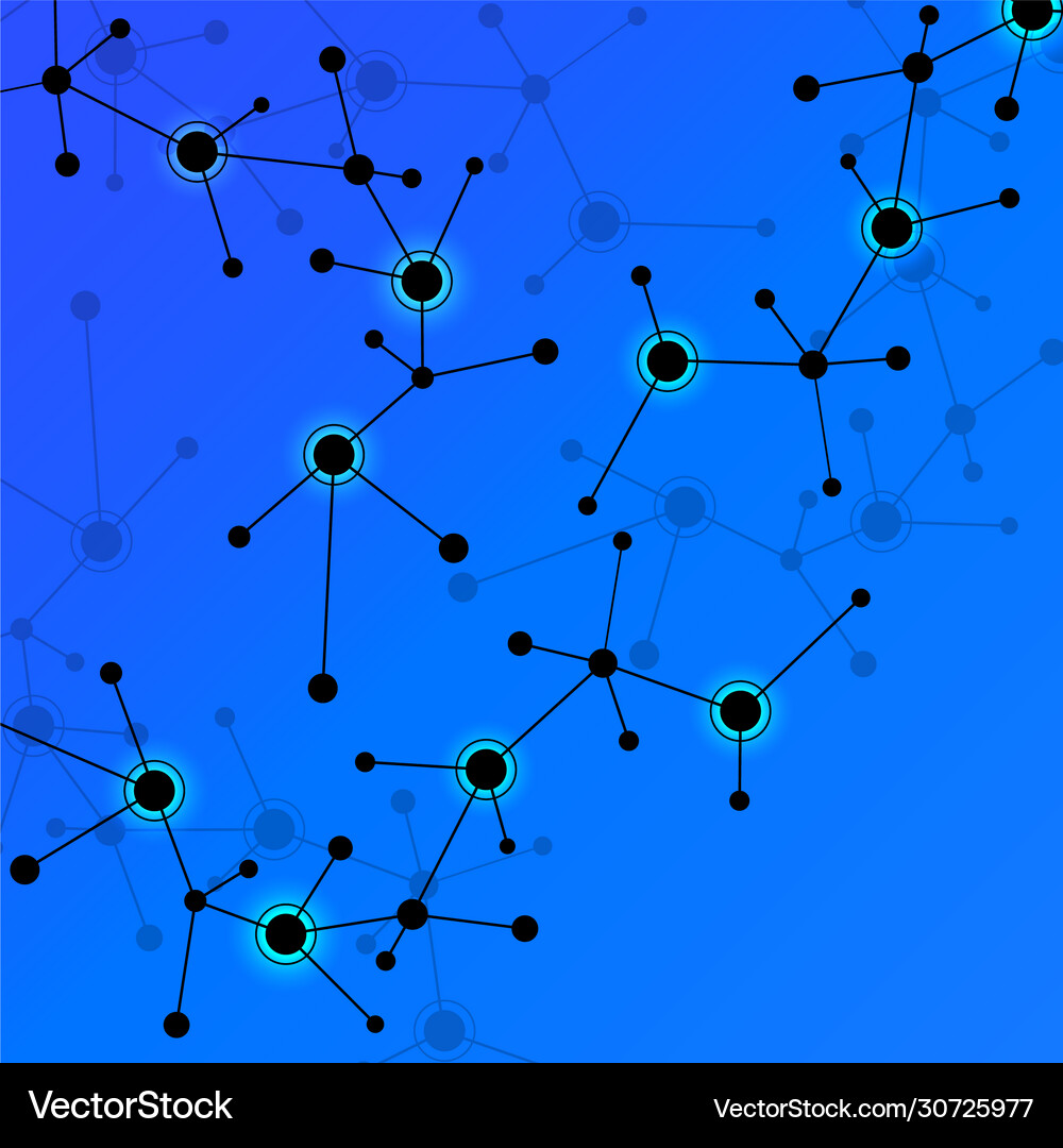 Abstract background molecules connected Royalty Free Vector