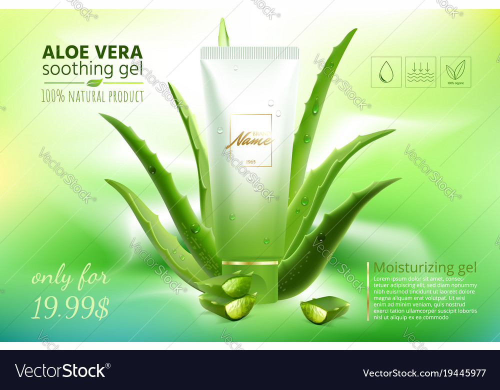 Advertising poster for cosmetic product Royalty Free Vector