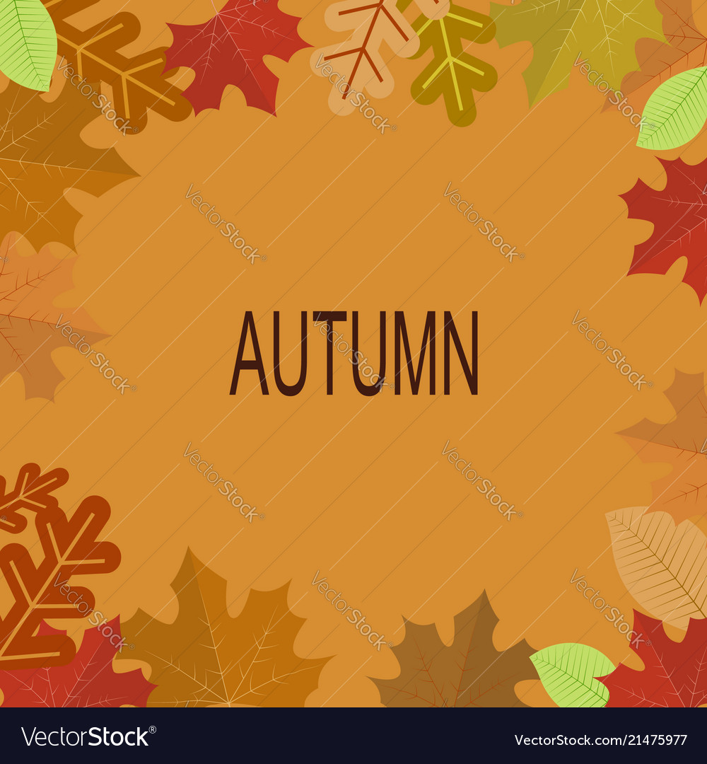 Autumn background decor with maple leaves