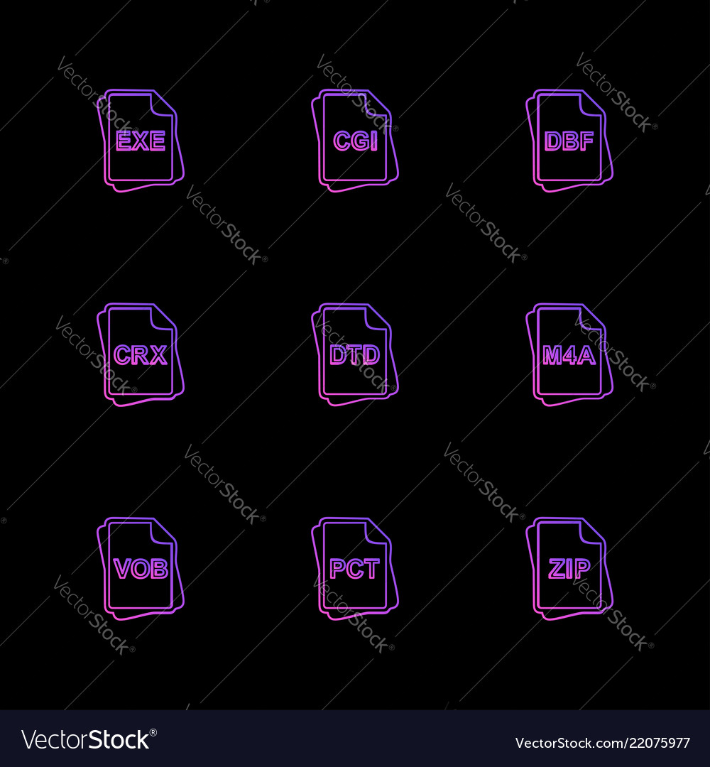File type files documents eps icons set