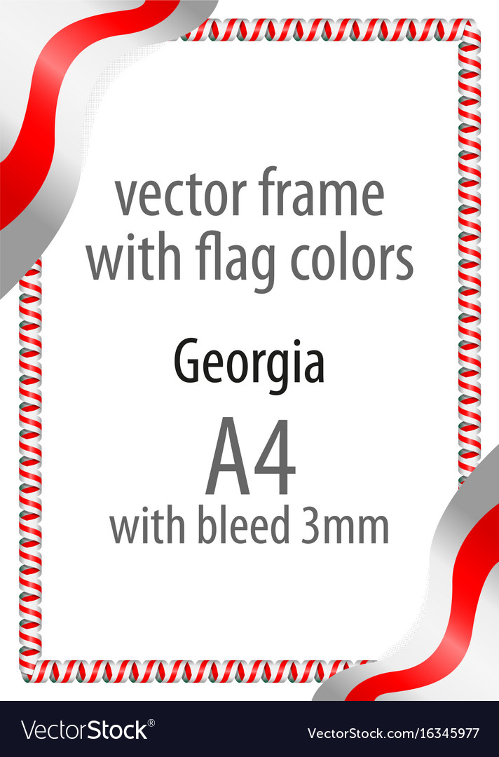 Frame and border of ribbon with the colors