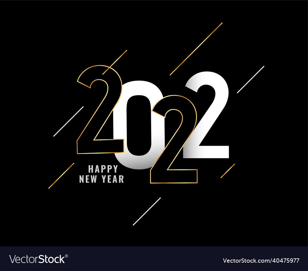Golden New Year 2022 Card
