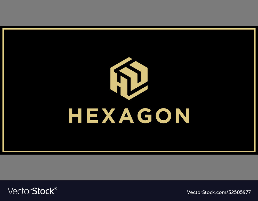 Hu hexagon logo design inspiration