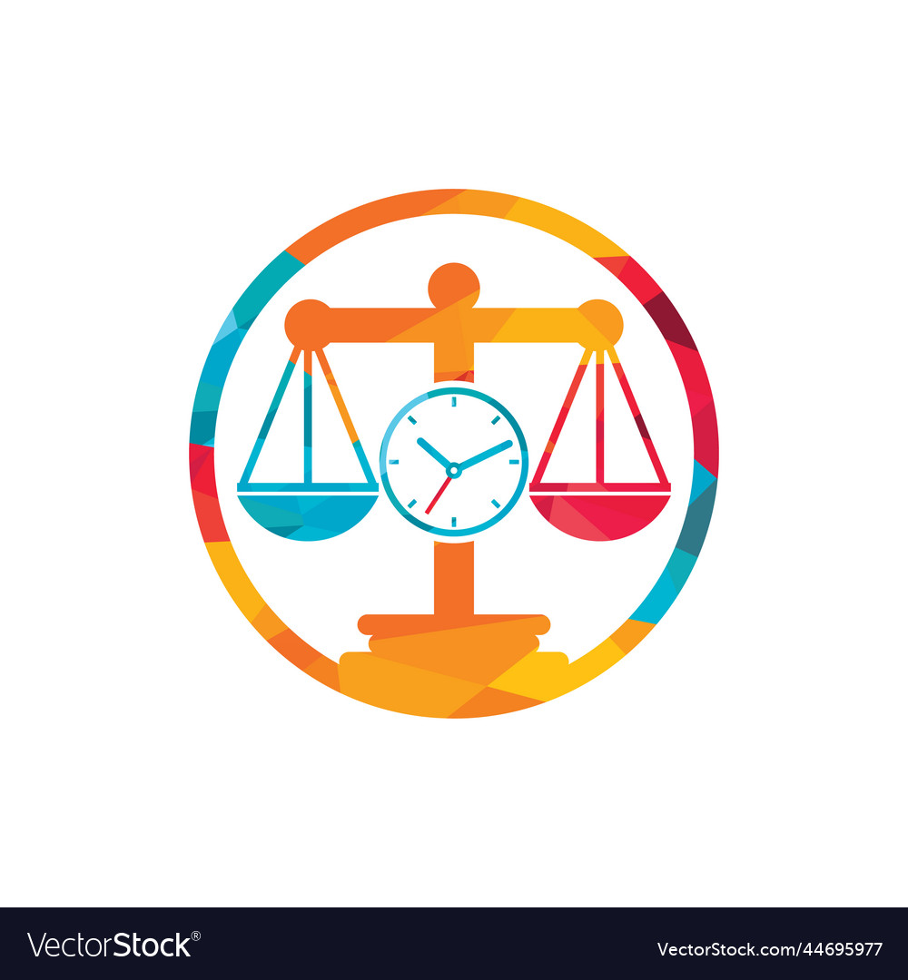 Law time logo design template