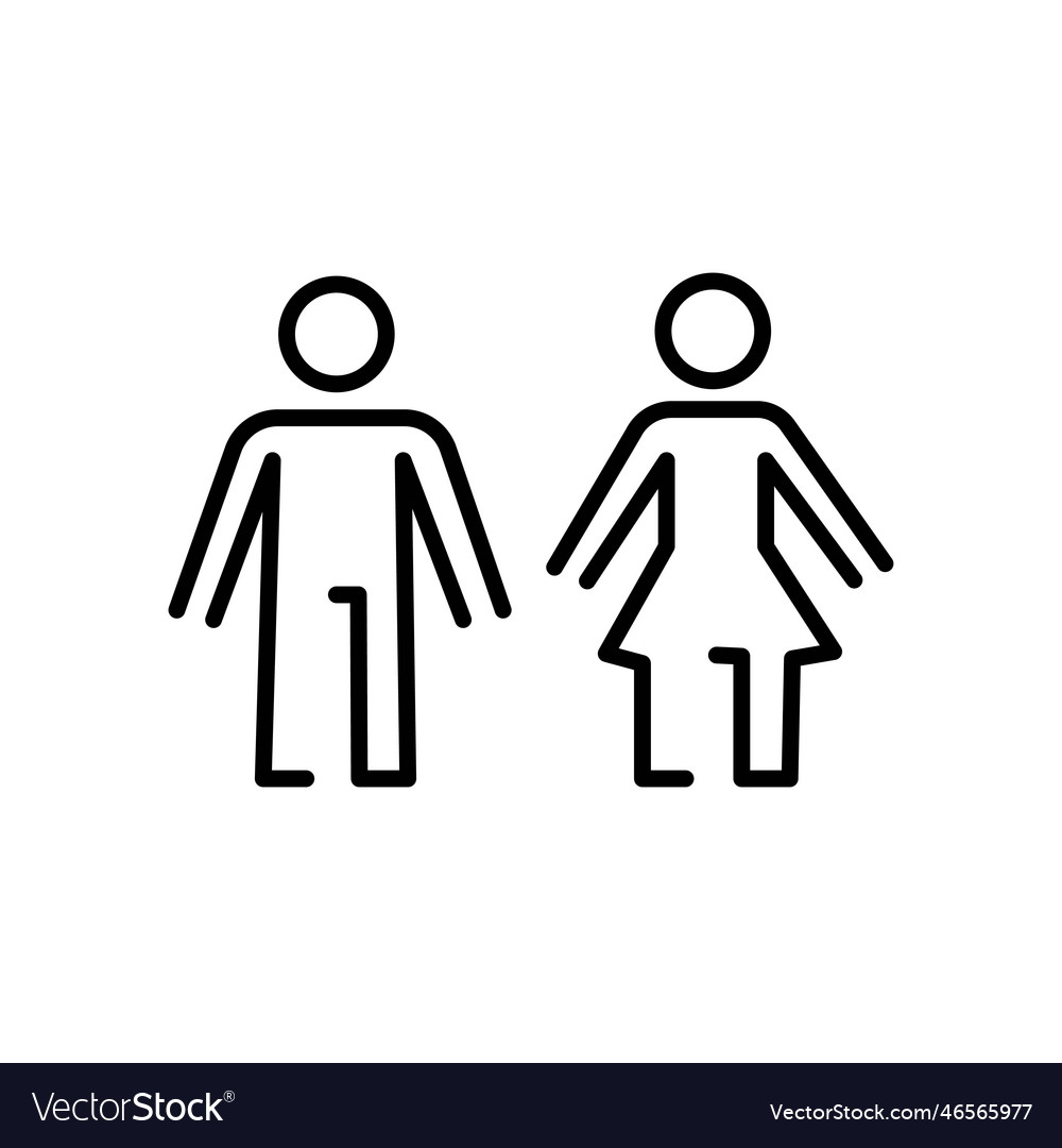 Male and female icon thin line for web mobile