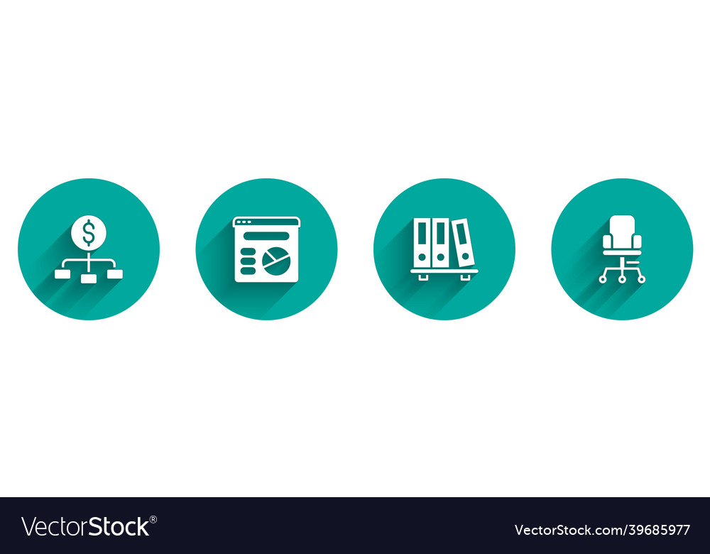 Set hierarchy with dollar pie chart infographic