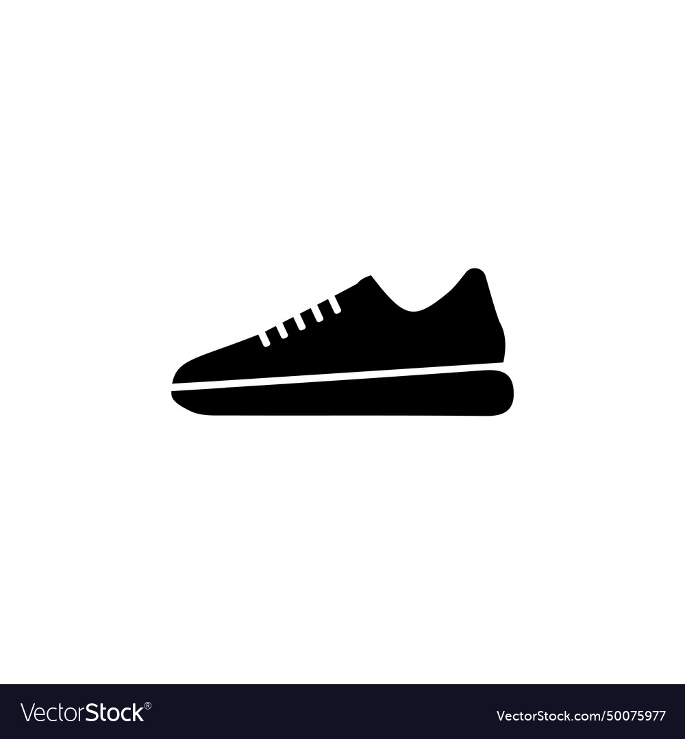 Sneakers flat icon Royalty Free Vector Image - VectorStock