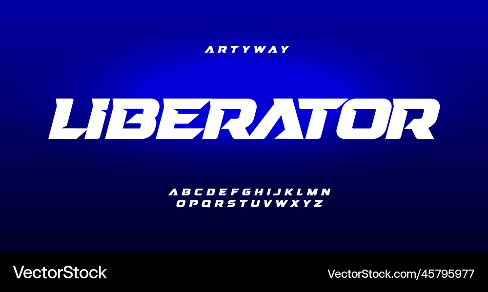 Speed race alphabet adrenaline powerful letters Vector Image