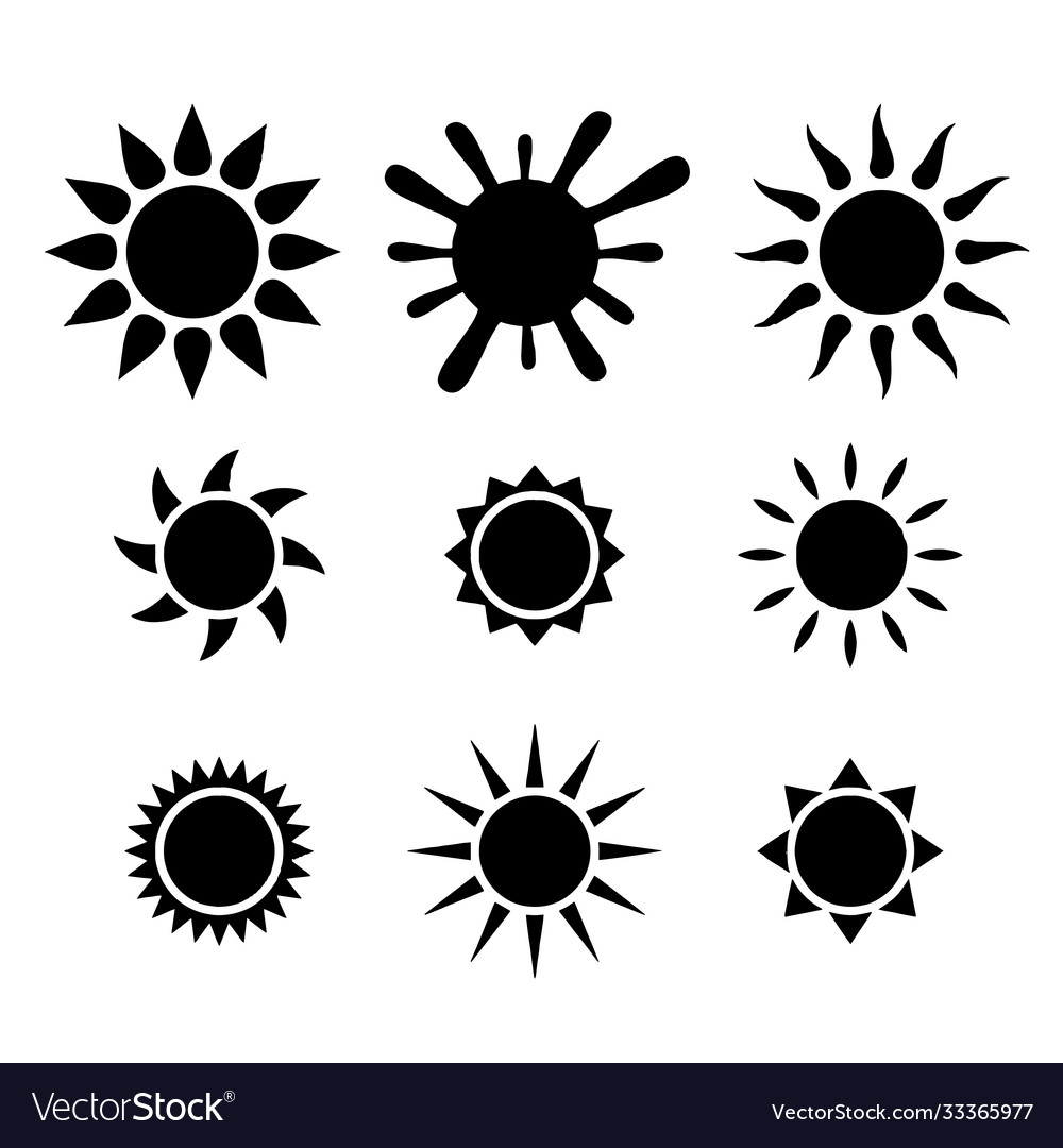 Sun set hand drawn