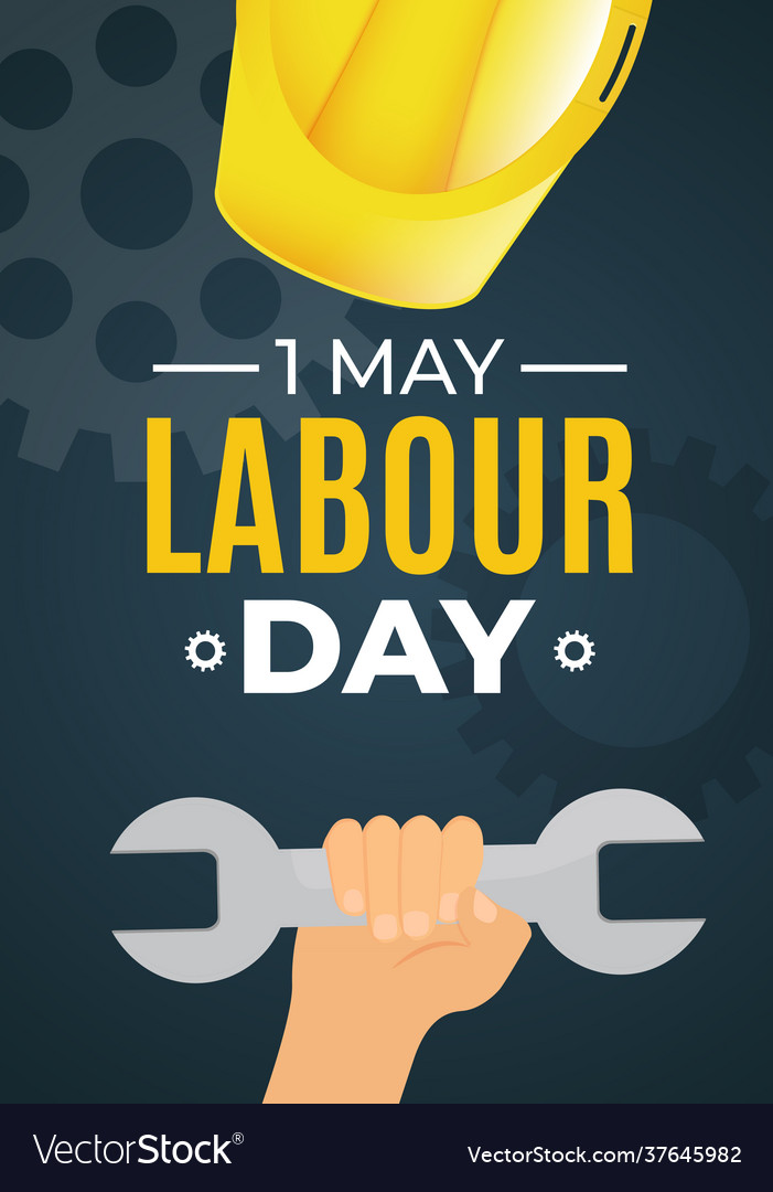 1 may labour day background eps10 Royalty Free Vector Image