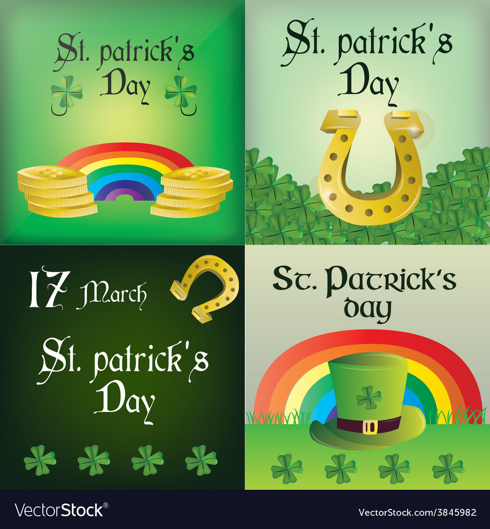 A set four colored backgrounds with text