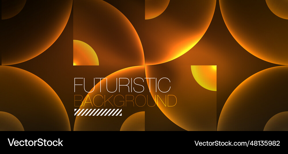 Abstract Background With Neon Glowing Light Vector Image