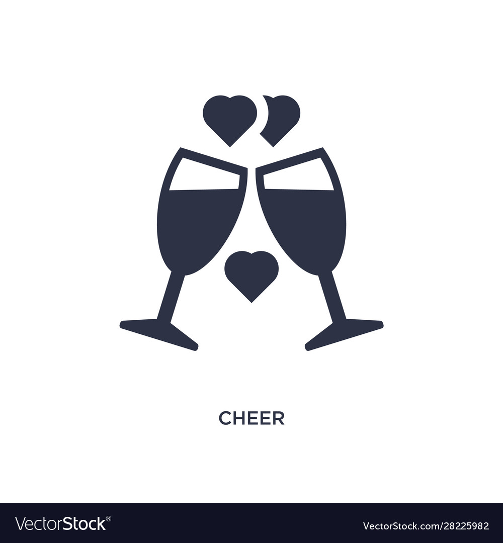 Cheer icon on white background simple element