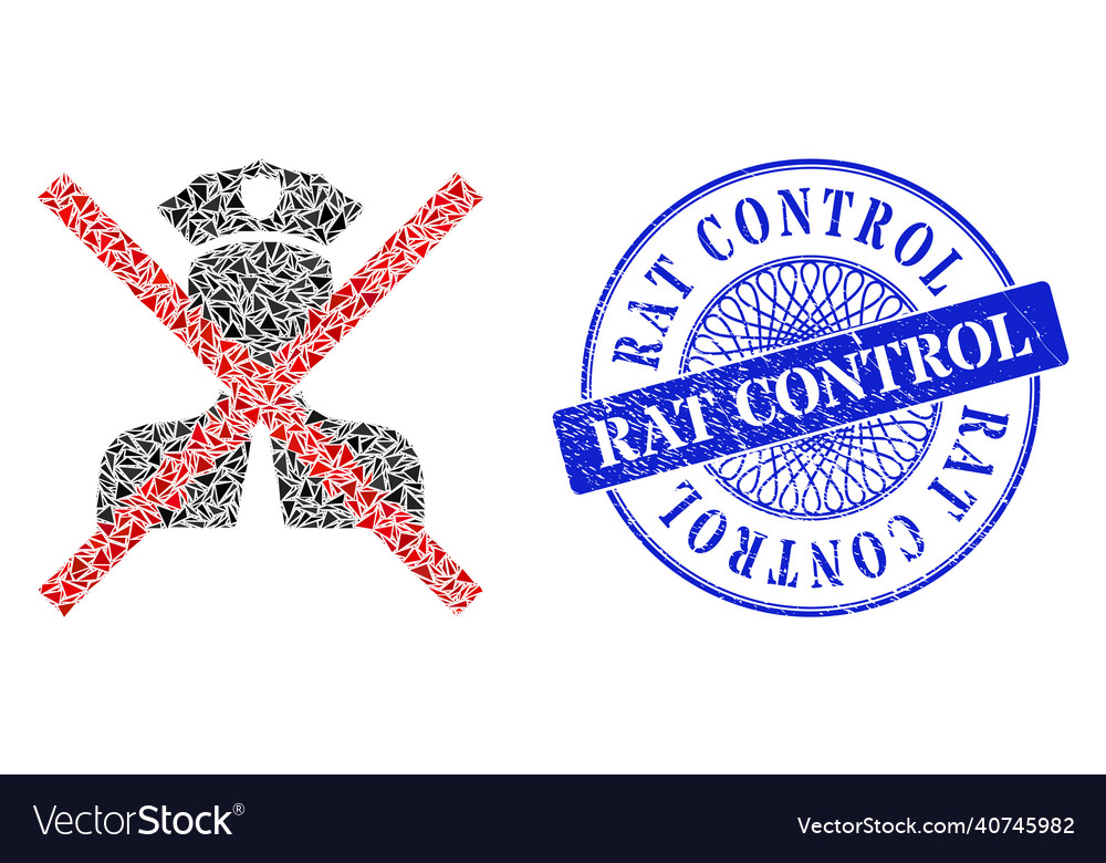 Distress rat control stamp and triangle cancel