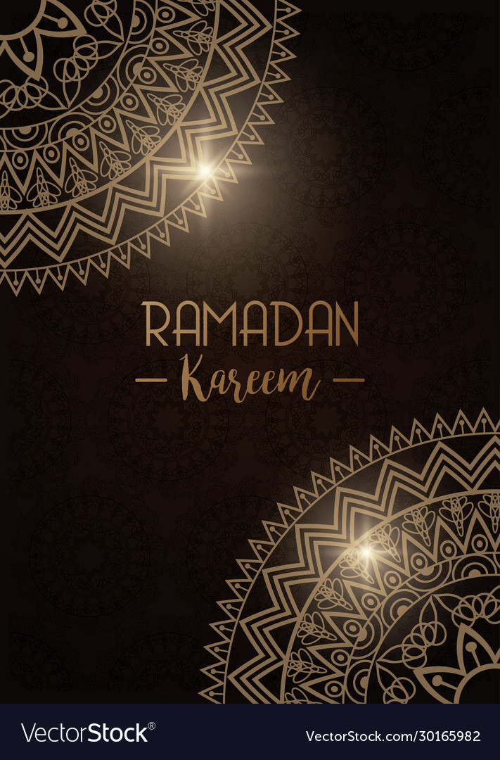 Eid mubarak card with mandalas frames decoration vector image Eid mubarak card with mandalas frames decoration