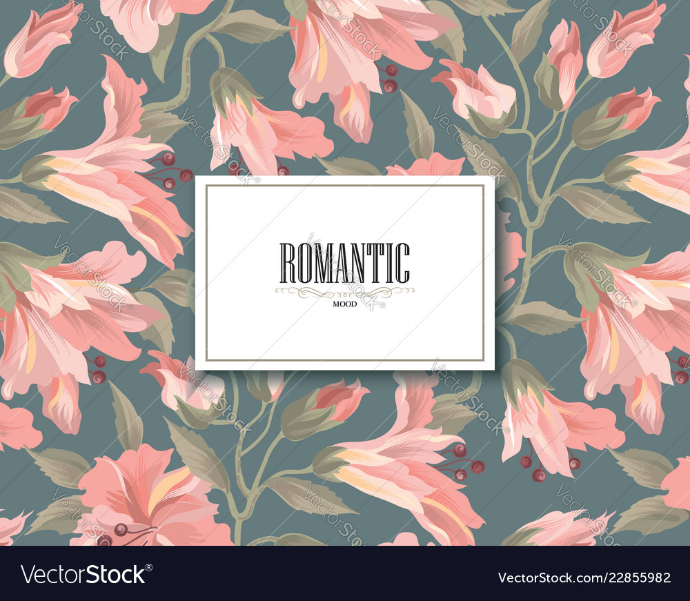 Floral pattern flower card background flourish