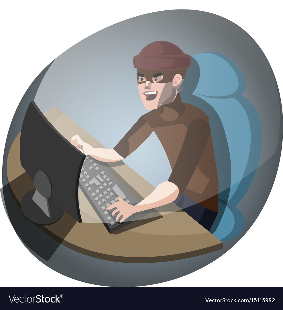 Hacker at the computer