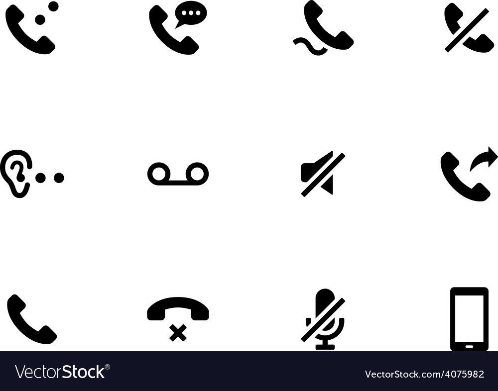 Handset icons on white background