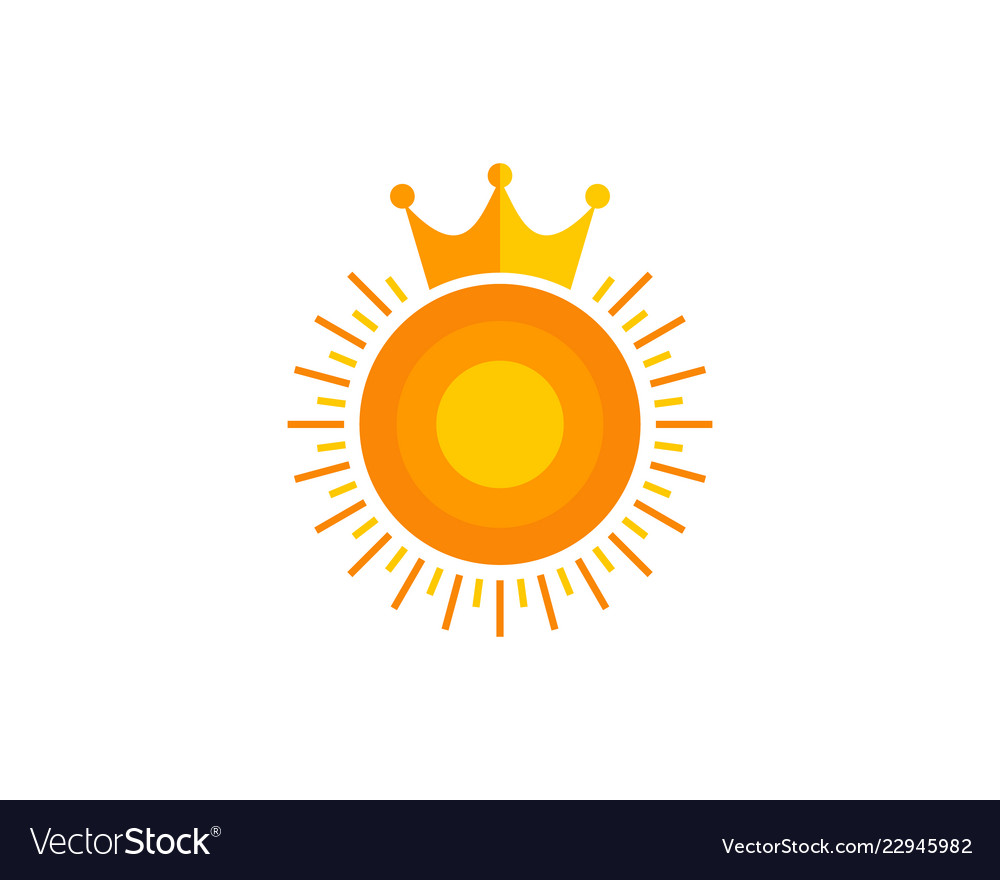 King sun logo icon design Royalty Free Vector Image