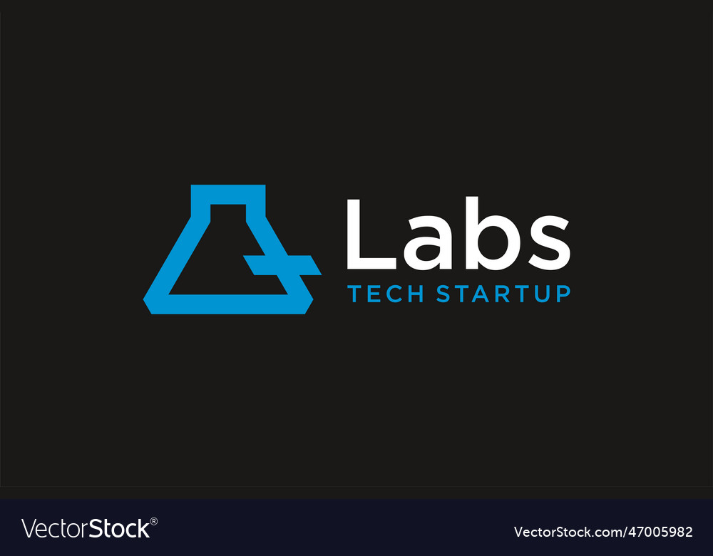 Letter q monogram logo design for lab science