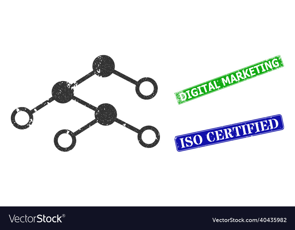 Nodes structure scratched icon vector image Nodes structure scratched icon