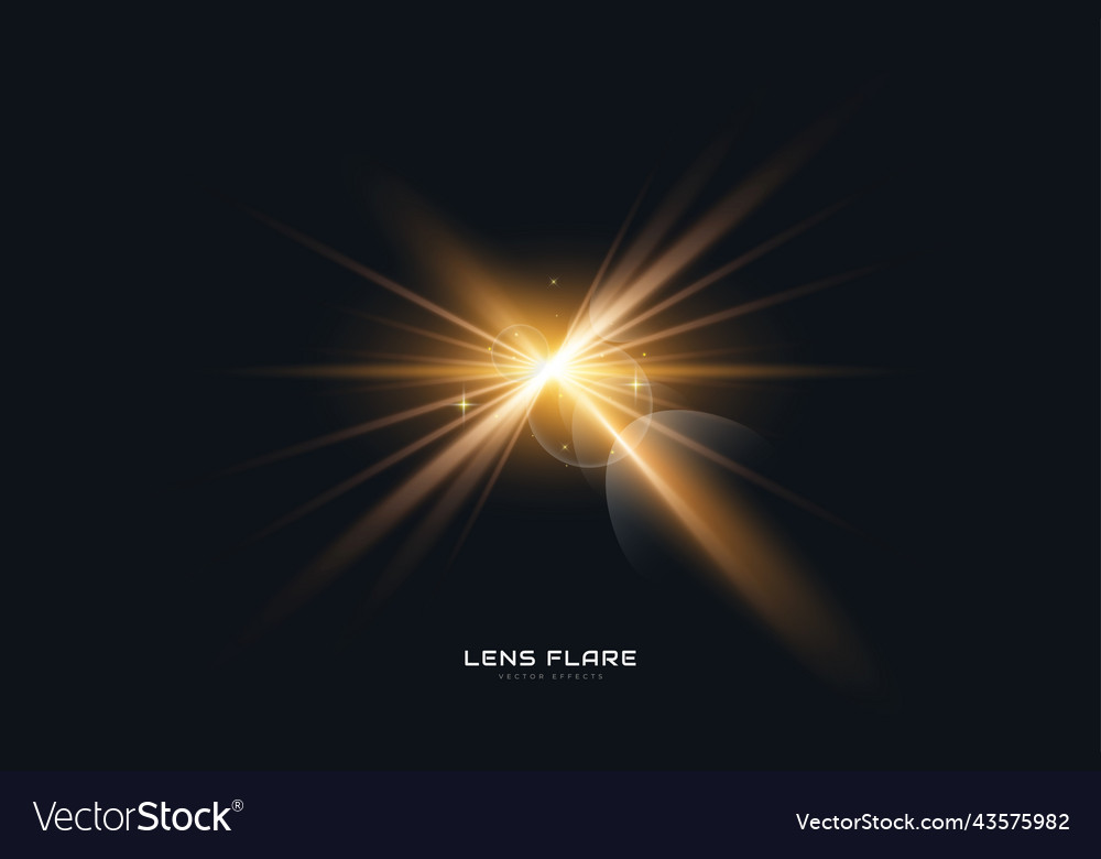 Orange lens flare effect