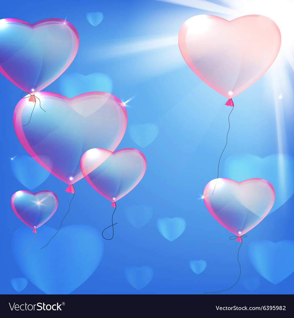 Pink heart balloons
